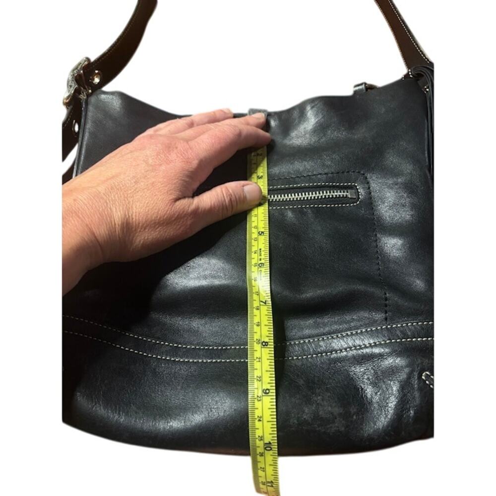 COACH 1415 Vintage Y2K Legacy Slim Hobo Black Leather Shoulder Bag Zip Tassel - Picture 10 of 11
